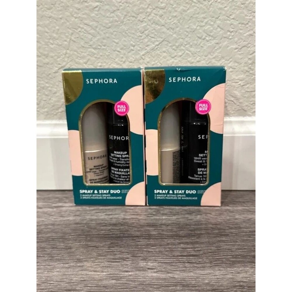Sephora Set and Spray Duo Full Size Orig and Glow - 2 sets makeup setting spray